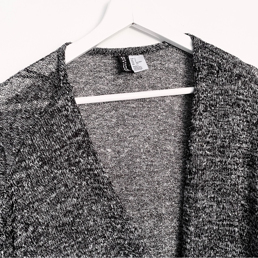H&M Marled Grey Lightweight Robe Cardigan - Picture 2 of 4